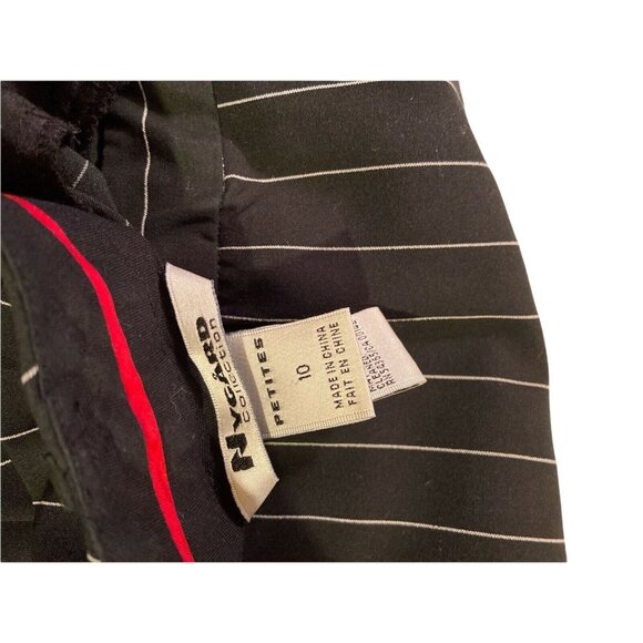 #3685  Nycard Womens black striped office work pants size 10 - Picture 3 of 5